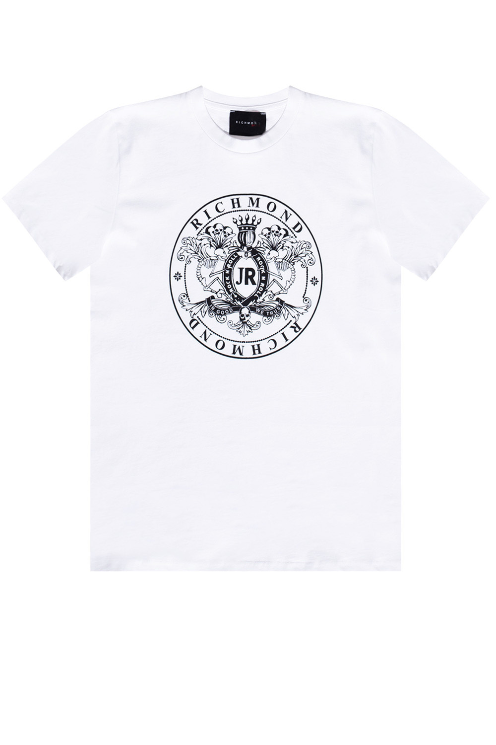 JOHN RICHMONDトレーナー John Richmond Girls Black Embellished Logo T-Shirt | Junior